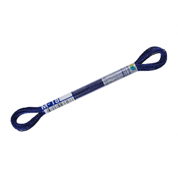 Нитки для вышивания Gamma мулине NM металлик 100% полиэстер 12 x 8 м цв.М-18 т.синий