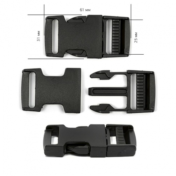 Фастекс 25мм черный уп.200шт