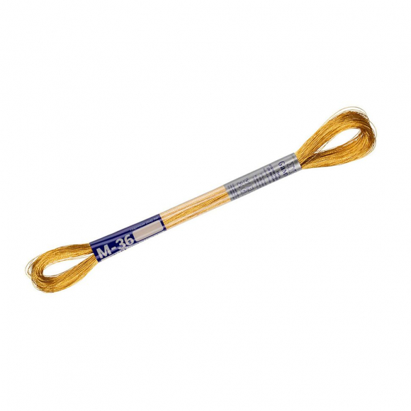 Нитки для вышивания Gamma нить металлик 100% полиэстер 12 x 100 м цв.M-36 золотой