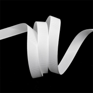 Лента Ideal репсовая в рубчик шир.12мм цв. 029 (001) белый уп.22,86м