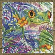 Набор для вышивания DESIGN WORKS арт.3267 Древесные лягушки 30,5х30,5 см
