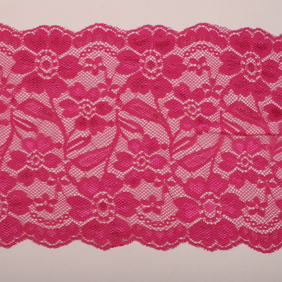 Кружево-стрейч арт.TBY RY08 шир.180мм цв.фуксия-А уп.18,3м