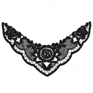 Кружевная вставка арт.TR.1372 220х120мм цв.2 черный уп.10шт