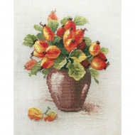 Набор для вышивания МАРЬЯ ИСКУСНИЦА арт.04.009.07 Ягоды шиповника, по рисунку К. Кляйн 20х25 см