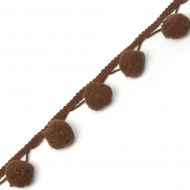 Бахрома с помпонами арт.0384-0465 цв.6470 корица ш.38мм уп.10м Бахрома с помпонами арт.0384-0465 цв.6470 корица ш.38мм уп.10м