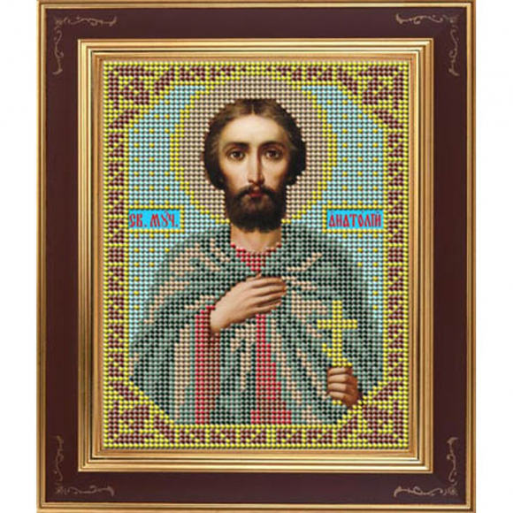 Набор для вышивания бисером GALLA COLLECTION арт.М 203 Св. Анатолий 12х15 см