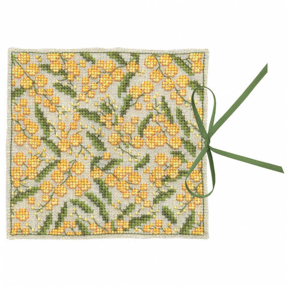 Набор для вышивания Le Bonheur des Dames арт.3471 Чехол для игл Etui A Aiguilles Mimosas (Мимоза) 12х12 см Набор для вышивания Le Bonheur des Dames арт.3471 Чехол для игл Etui A Aiguilles Mimosas (Мимоза) 12х12 см