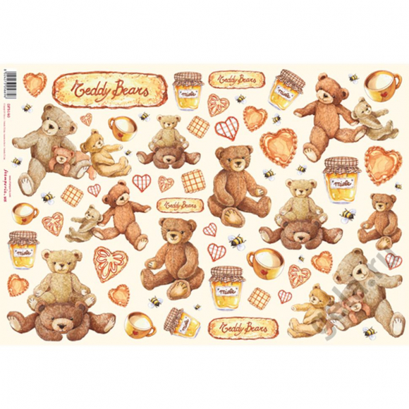 41080_Бумага рисовая "Тэдди Медведи" 41080_Бумага рисовая "Тэдди Медведи"