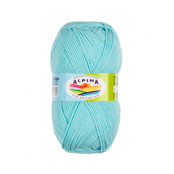 Пряжа ALPINA VERA (55% акрил, 45% хлопок) 5х100г/280м цв.06 голубой Пряжа ALPINA VERA (55% акрил, 45% хлопок) 5х100г/280м цв.06 голубой