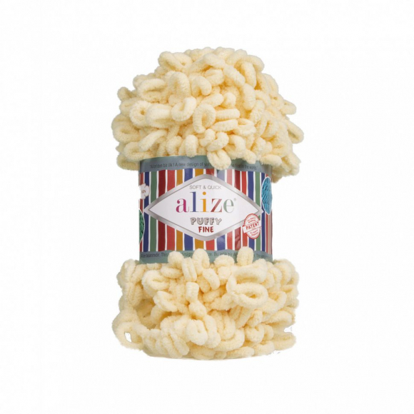 Пряжа для вязания Ализе Puffy Fine (100% микрополиэстер) 5х100г/14м цв.160 каменный