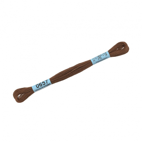 Нитки для вышивания Gamma мулине (0207-0819) 100% хлопок 24 x 8 м цв.0657 коричневый Нитки для вышивания Gamma мулине (0207-0819) 100% хлопок 24 x 8 м цв.0657 коричневый