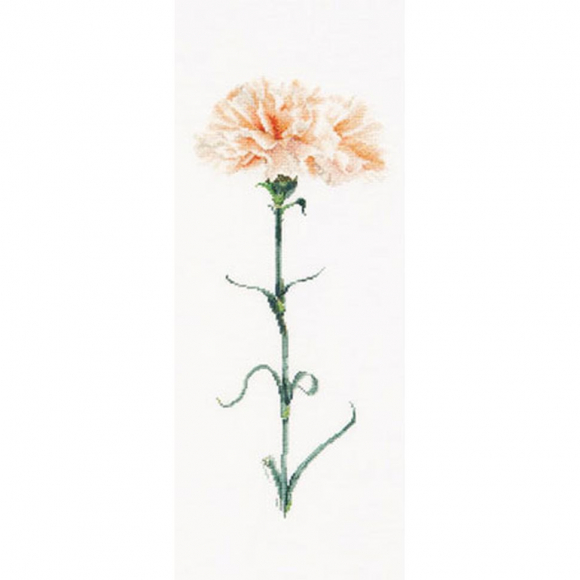 62580_Набор для вышивания "Персиковвая гвоздика", канва аида 18 ct