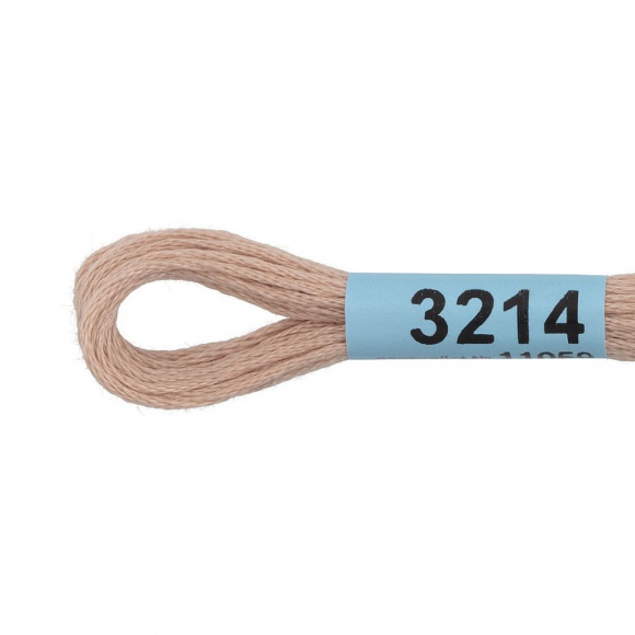 Нитки для вышивания Gamma мулине (3173-6115) 100% хлопок 24 x 8 м цв.3214 кремовый