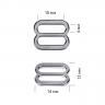Пряжка регулятор для бюстгальтера металл TBY-810Z 10мм цв.никель, уп.1000шт