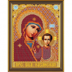 Набор для вышивания бисером НОВА СЛОБОДА арт.С9062 Божия Матерь Казанская 18х24 см