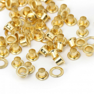 Люверсы сталь New Star №1,7 (? 3,7мм, h 4,56мм) цв.золото уп.500шт