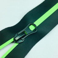 Молния водостойкая №7В5 полоса матовый н/р 13см черный/неон 536
