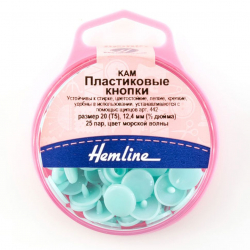 130819_Кнопки пластиковые, 12,4 мм, цвет морской волны