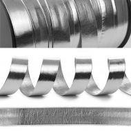 Бейка (иск.кожа) TBY.LBM20.S 20мм цв.серебро уп.50м