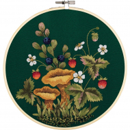Набор для вышивания PANNA Живая картина арт. JK-2257 Грибы. Лисички 20,5x20,5 см