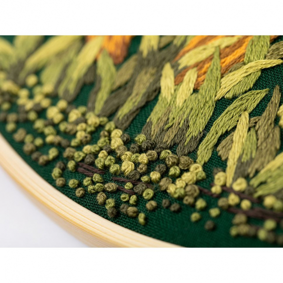 Набор для вышивания PANNA Живая картина арт. JK-2257 Грибы. Лисички 20,5x20,5 см