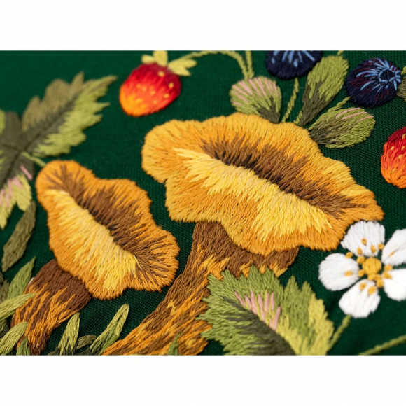 Набор для вышивания PANNA Живая картина арт. JK-2257 Грибы. Лисички 20,5x20,5 см