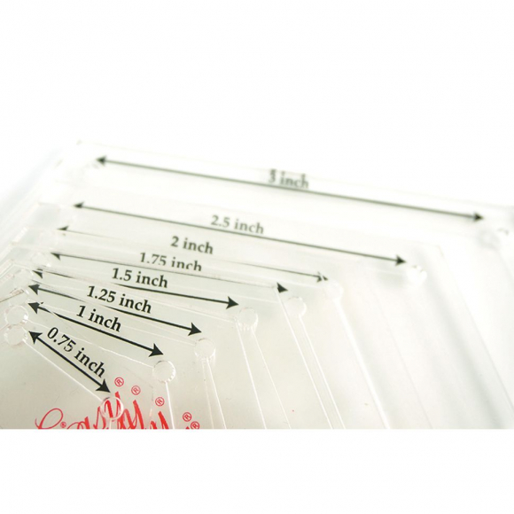 96837_Набор лекал для заготовок-шестигранников, 8 размеров (3/4”,1”,1 1/4”,1 1/2”,1 3/4”, 2”, 2 1/2”, 3”) 96837_Набор лекал для заготовок-шестигранников, 8 размеров (3/4”,1”,1 1/4”,1 1/2”,1 3/4”, 2”, 2 1/2”, 3”)