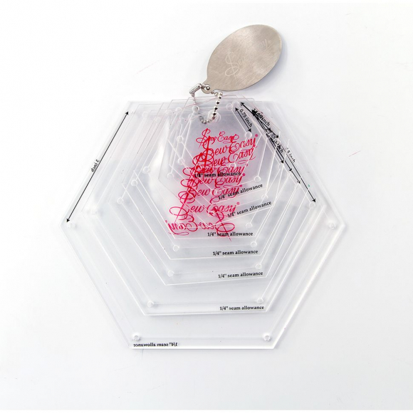 96837_Набор лекал для заготовок-шестигранников, 8 размеров (3/4”,1”,1 1/4”,1 1/2”,1 3/4”, 2”, 2 1/2”, 3”) 96837_Набор лекал для заготовок-шестигранников, 8 размеров (3/4”,1”,1 1/4”,1 1/2”,1 3/4”, 2”, 2 1/2”, 3”)