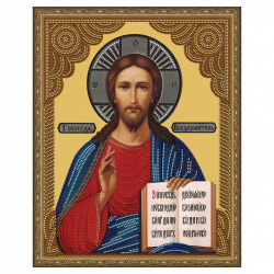 Картина 5D мозаика с нанесенной рамкой Molly арт.KM0791 Господь Вседержитель (12 цветов) 40х50 см