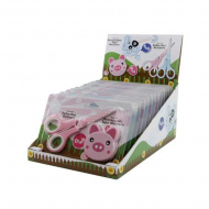 60822_Набор ножницы 13,5 см и рулетка-сантиметр "Хрюшки и щенки", 14 шт