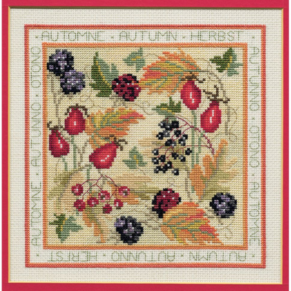 Набор для вышивания DERWENTWATER DESIGNS арт.FS03 Four Seasons: Autumn 16,5х16,5 см