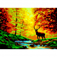 69873_Канва жесткая с рисунком "Время года осень"