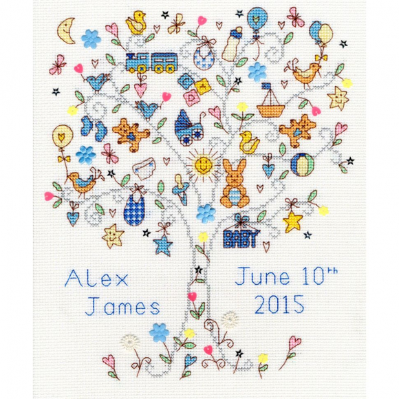 Набор для вышивания Bothy Threads арт.XKA8 Love Baby Boy (Любимый мальчик) 22х28 см Набор для вышивания Bothy Threads арт.XKA8 Love Baby Boy (Любимый мальчик) 22х28 см