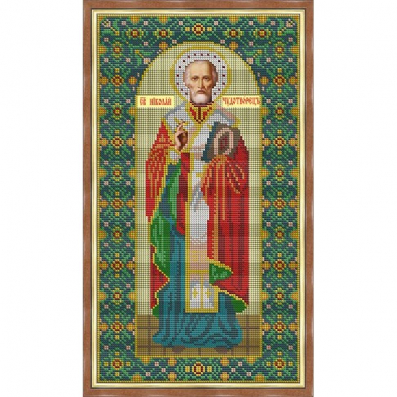 152976_Набор для вышивания бисером Икона "Николай Чудотворец"