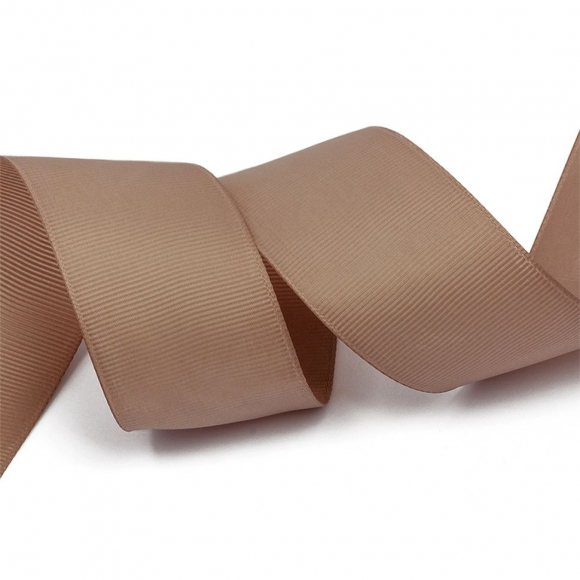 Лента Ideal репсовая в рубчик шир.38мм цв. 814 коричневый уп.27,42м