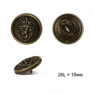Пуговицы металлические С-ME341 цв.бронза 28L-18мм, на ножке, 12шт