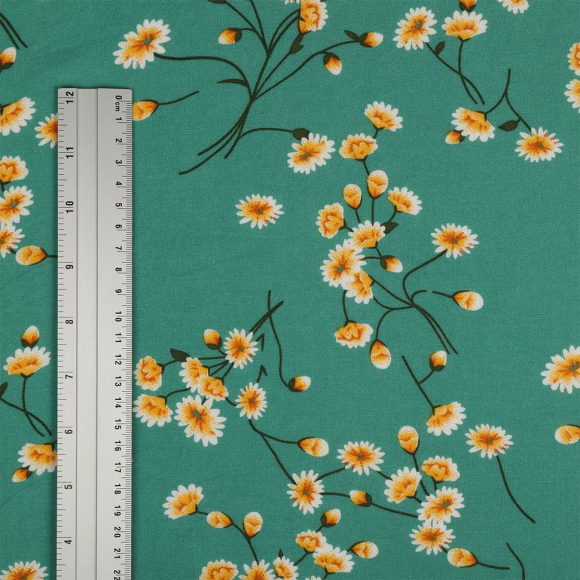 Ткань Штапель  TBY Vi-8130-c4 плот 110г/м2 100% вискоза шир. 145 см цв.с4 зеленый уп.5м