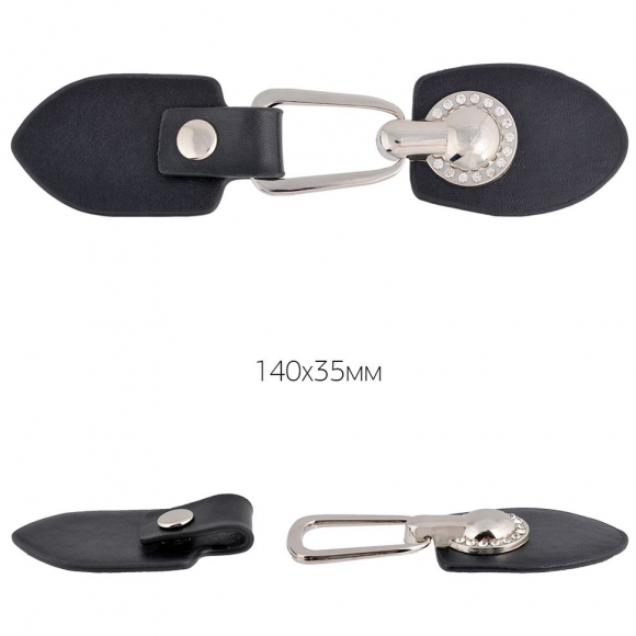 Застежка-клевант TBY.3N цв.черный/никель уп.5шт