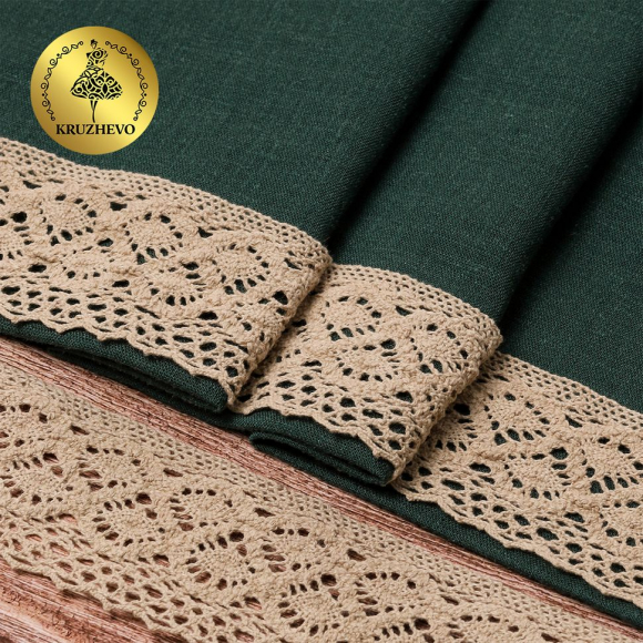 Тесьма вязаная KRUZHEVO 50мм TBY-6368 цв.36 св.бежевый уп.10м