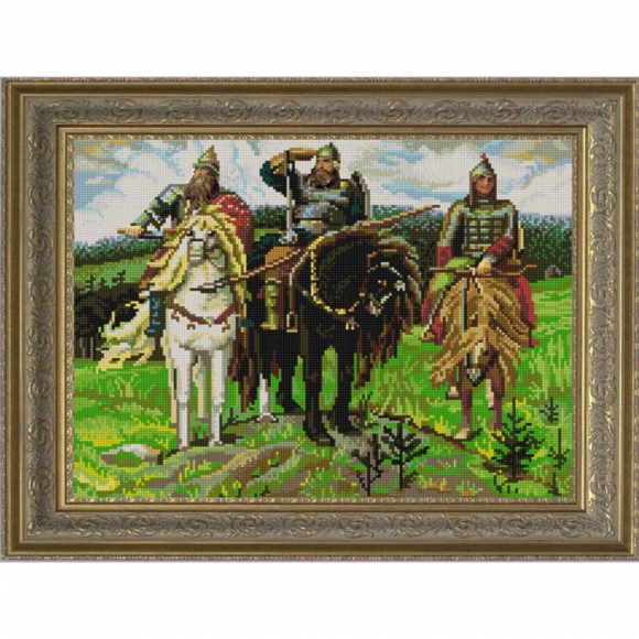 Рисунок на ткани (Бисер) КОНЁК арт. 9765 Три богатыря 29х39 см