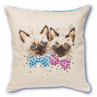 103678_Набор для вышивания подушки "Сиамские котята"