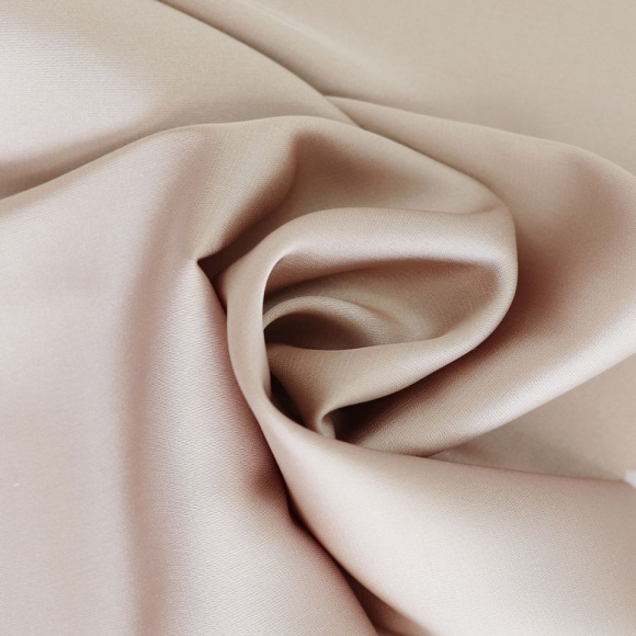 Ткань шелк Армани 90г/м? 97% полиэстер, 3% спандекс шир.145см арт.Р.18534.08 цв.08 песочный рул.30м