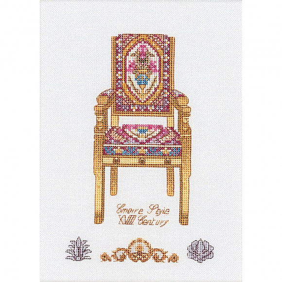 Набор для вышивания "Шесть стульев", канва лён 36 ct