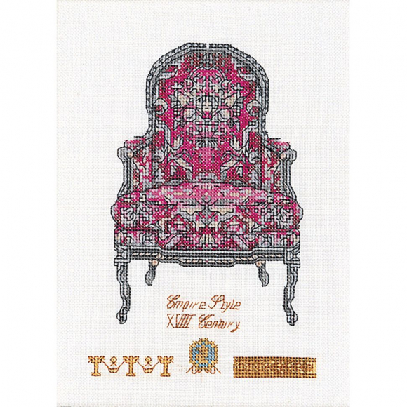 Набор для вышивания "Шесть стульев", канва лён 36 ct