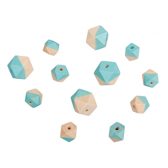 136508_Набор деревянных бусин в форме бриллианта