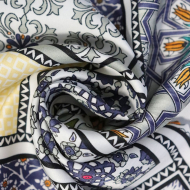 Ткань шелк Армани 90 г кв.м 97% полиэстер, 3% спандекс шир.145 см арт.Р.20231.04 цв.04 мультиколор уп.25м