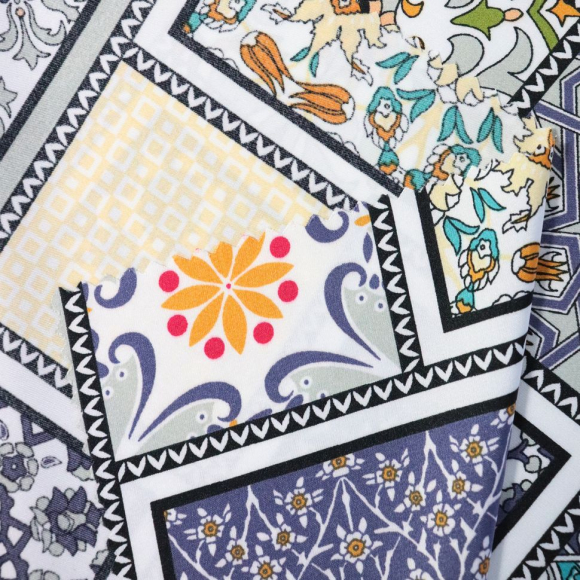 Ткань шелк Армани 90 г кв.м 97% полиэстер, 3% спандекс шир.145 см арт.Р.20231.04 цв.04 мультиколор уп.25м