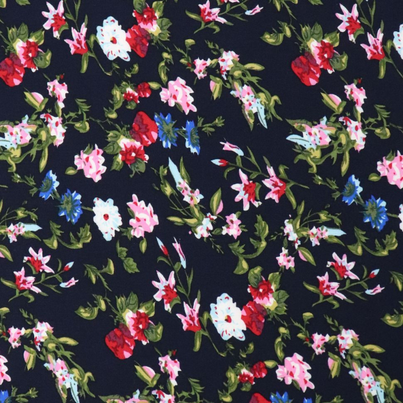 Ткань Штапель 105 г/м? 100% вискоза шир.150 см арт.Р.21073.03 цв.03 синий уп.25м