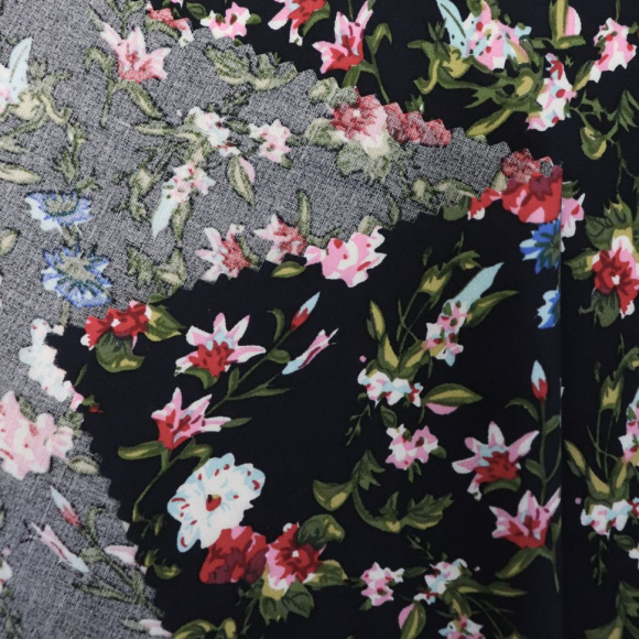 Ткань Штапель 105 г/м? 100% вискоза шир.150 см арт.Р.21073.03 цв.03 синий уп.25м