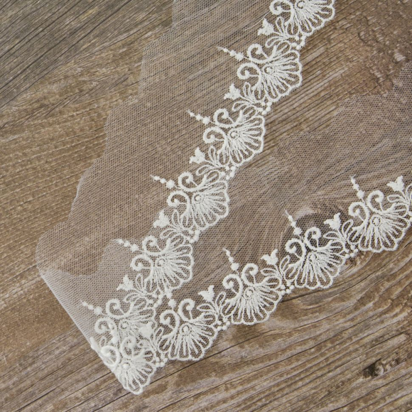 178116_Кружево-вышивка на тюле, 32 мм, 13,50 м